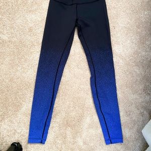 Lululemon Black/Blue Gradient 7/8th leggings